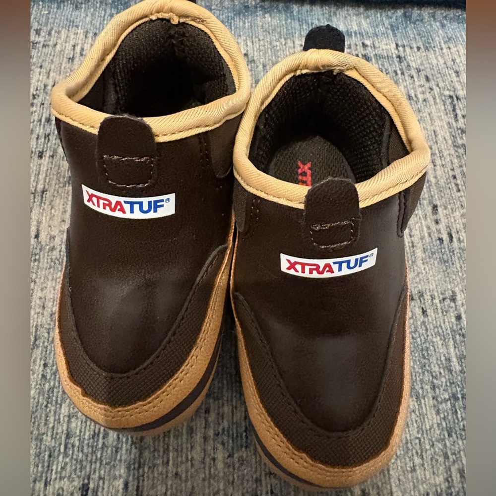 Kids Xtra Tuf Brown Bootie Shoes
